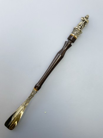 Ложка для обуви "Армия", латунь, венге (50 см)