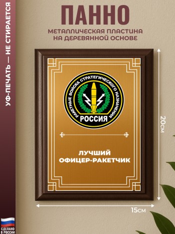 Настенный диплом "Лучший офицер-ракетчик" РВСН