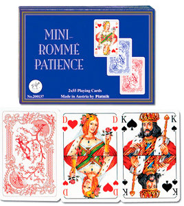 Пасьянсные карты "Mini Romme Patience" (Piatnik, Австрия, две колоды по 55 карт)