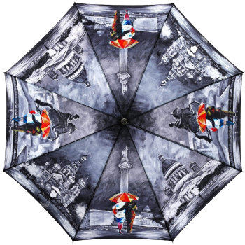 Складной зонт "Контрастный Санкт-Петербург" (полуавтомат)