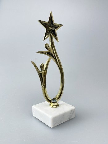 Наградная статуэтка "Ты звезда" в виде звезды (18 см)