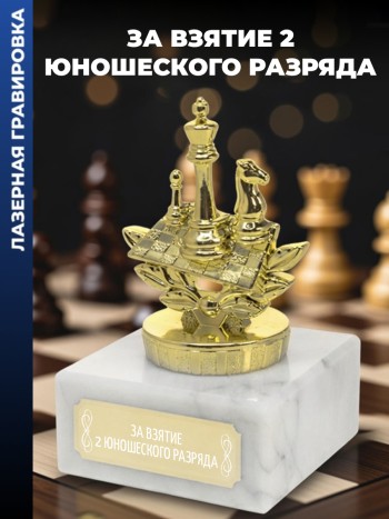 Статуэтка Шахматы "За взятие 2 юношеского разряда"