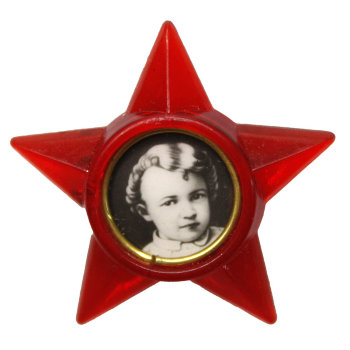 Значок октябрёнка из пластика (оригинал, сделан в СССР)