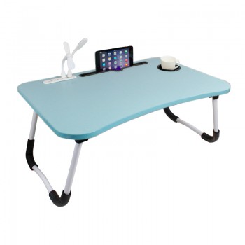 Складной столик-подставка для завтрака и ноутбука/планшета (голубой, 60 х 40 х 28 см)
