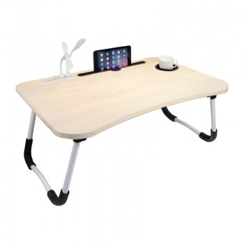Складной столик-подставка для завтрака и ноутбука/планшета (бежевый, 60 х 40 х 28 см)