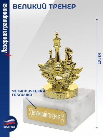 Статуэтка Шахматы "Великий тренер (10,5 см)