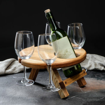 Раскладной столик для вина и закусок из ясеня