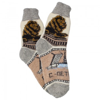 Тамбовские шерстяные носки - Санкт-Петербург (размер 36-40)