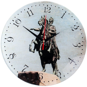 Настенные часы "Медный всадник" (28 см) / Санкт-Петербург