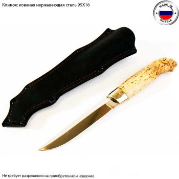 Финский нож (сталь 95Х18, "Атака", Россия)