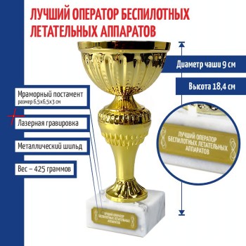 Статуэтка Кубок "Лучший оператор БПЛА" (18,4 см)
