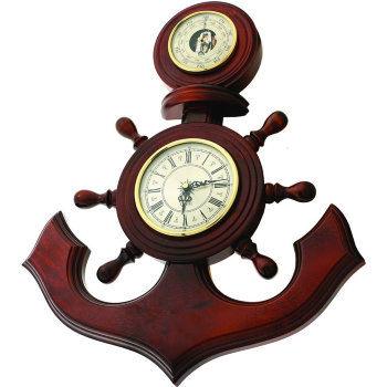 Настенные часы "Якорь" с барометром (53 см, Балаково)