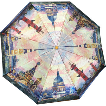 Складной зонт "Красочный Петербург" (полуавтомат)
