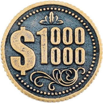 Монета "Миллион долларов" (2,6 см)
