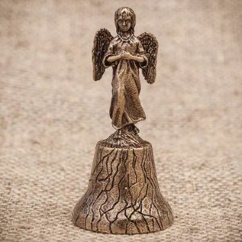 Костромской колокольчик "Ангел" из латуни (7 см)