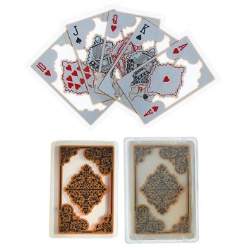 Игральные карты "Арабика" из пластика с прозрачной рубашкой (54 карты)