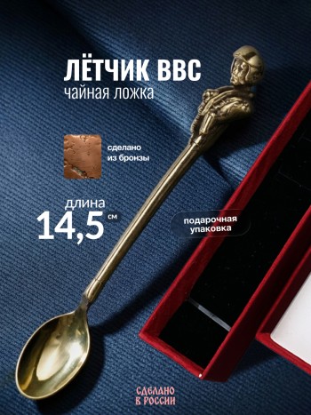 Чайная ложка "Лётчик ВВС", бронза
