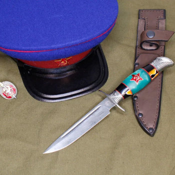 Кованый нож Финка НКВД "Красная звезда" (сталь Bohler K340)