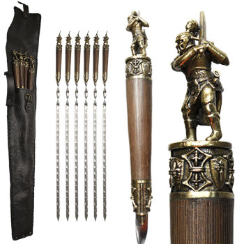 Подарочный набор шампуров "Воин" (6 штук)