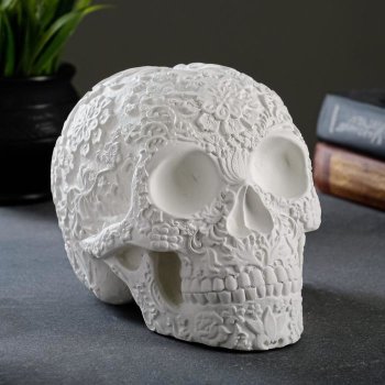 Гипсовый рельефный череп (19 х 13,5 х 13 см)