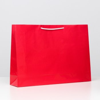 Подарочный пакет красного цвета (53 х 38 х 13 см)