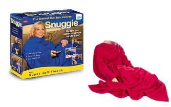 Плед с рукавами "Snuggie blanket" красного цвета (170 см)