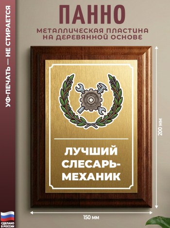 Настенный диплом "Лучший слесарь-механик"