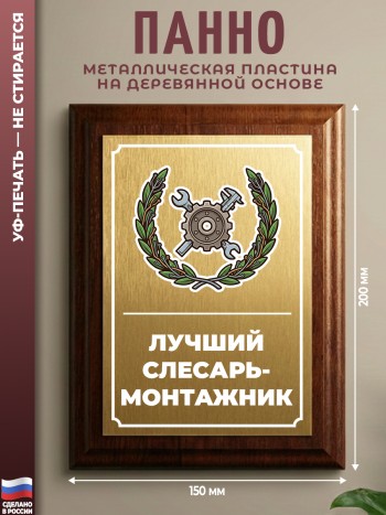 Настенный диплом "Лучший слесарь-монтажник"
