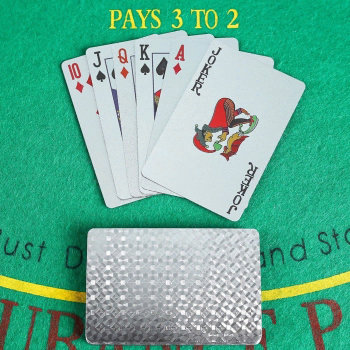 Пластиковые игральные карты "Серебро" (54 карты)