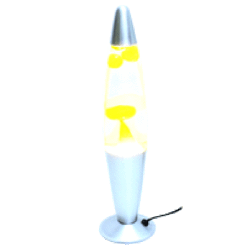 Лава лампа с воском жёлтого цвета (40 см)
