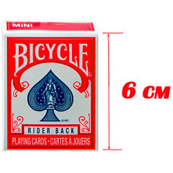 Пасьянсные карты "Bicycle Rider Back Mini" (USPCC, США, 6,6 х 4,4 см, 54 карты)