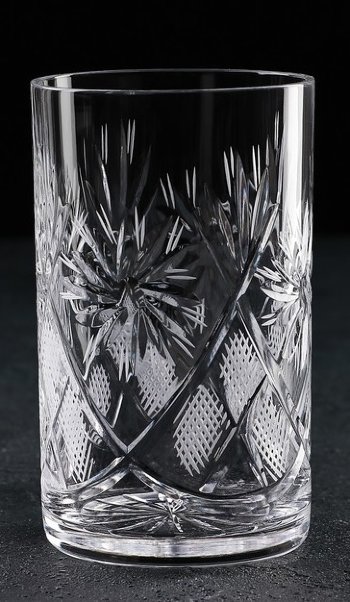 Хрустальный стакан для подстаканника "Узоры" (300 мл)