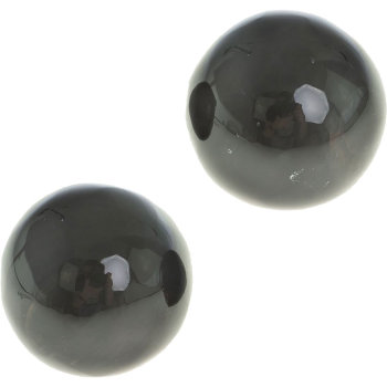 Массажные шары-антистресс из обсидиана (две штуки, диаметр 3,2 см)