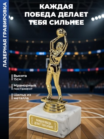 Статуэтка Баскетболистка "Каждая победа делает тебя сильнее "