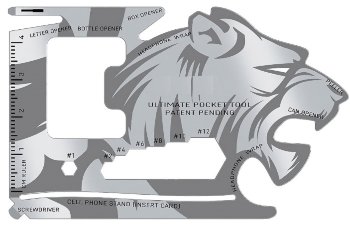 Мультитул-визитка "Тигр Mota Ultimate Pocket Tool" (18 в 1)