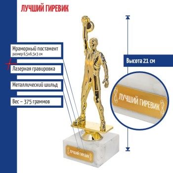 Статуэтка Гиревик "Лучший гиревик" (21 см)