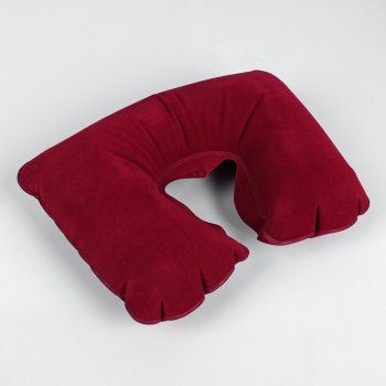 Надувная подушка для путешествий красного цвета