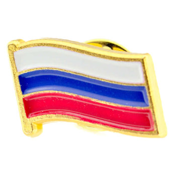 Металлический значок "Герб России" с цанговым креплением