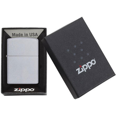 зажигалка Zippo 205 Satin Chrome Сатинированный Хром купить в