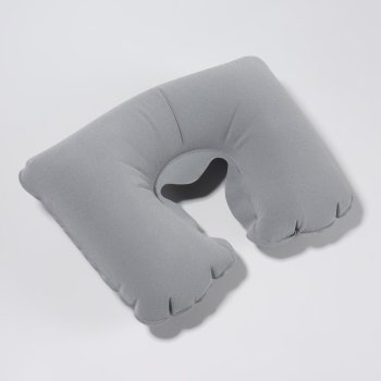 Надувная подушка для путешествий серого цвета