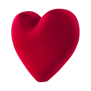 Подушка "Красное сердце" (28 х 25 х 10 см)