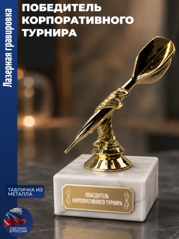 Статуэтка Дартс " Победитель корпоративного турнира" (13 см)