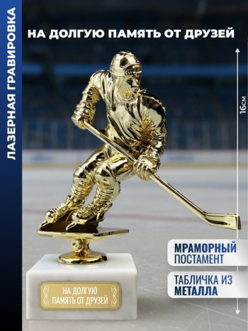 Статуэтка Хоккеист "На долгую память от друзей "