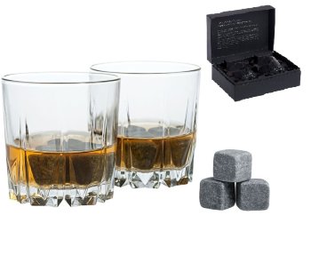 Набор из двух бокалов для виски "Whisky Style" с камнями для охлаждения (250 мл)