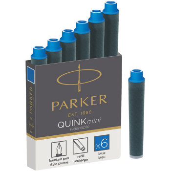 Картриджи Parker Quink Ink Z17 Mini для перьевой ручки (синие, 6 штук)
