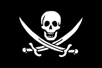 Пиратский флаг "Весёлый Роджер" (135 х 90 см)