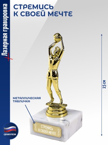 Статуэтка Баскетболист "Стремись к своей мечте" (15 см)