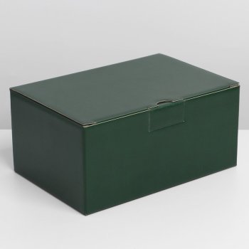 Подарочная коробка зелёного цвета (30 х 23 х 12 см)