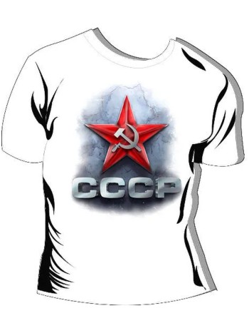 Футболка "СССР. Гимн", белая (размер S)