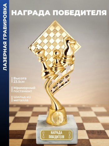 Кубок шахматы "Награда победителя" (23,5 см)